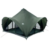 Tipi Tent with Roof Army green 6-Person Polyester and Steel 42028626