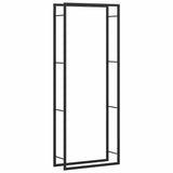 Firewood Rack Matt Black 80x28x222 cm Steel 350309
