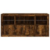 Sideboard with LED Lights Smoked Oak 142.5x37x67 cm 3209069
