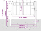 Fence Gate HORST 100 x 75 cm Metal Black Lockable 42034058