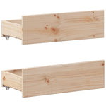 Bed Frame without Mattress with Headboard 140x190 cm Solid Wood Pine 3308777