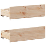 Bed Frame without Mattress with Headboard 140x190 cm Solid Wood Pine 3308777