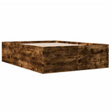 Bed Frame without Mattress Smoked Oak 135x190 cm Double 3280948