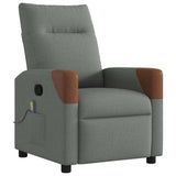 Massage Recliner Chair Dark grey 69 x 86 x 100 cm Fabric 42020648