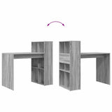 Desk with Shelf Grey Sonoma 108 x 55 x 103.5 cm Engineered Wood 869463