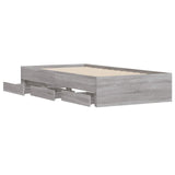 Bed Frame with Storage with Drawer Concrete Grey 80 x 200 cm 3429610
