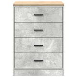 ZNTS Garage Storage Cabinet Concrete Grey 60x51x85 cm Solid Wood Pine 860601