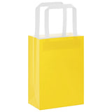 Paper Bags 250 pcs with Handles Yellow 15x8x21 cm 4102005