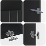 5 Piece LED TV Cabinet Black Engineered Wood 3416513