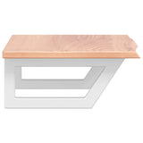 Basin Shelf Wall Mounted Steel and Solid Wood Oak 3302562