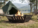 Fire Pit Black 80 x 80 x 28 cm Steel 8012598