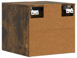 Wall-Mounted Bedside Cabinet 2 pcs Smoked Oak 34.5 x 33 x 40 cm 899156