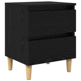 Bed Cabinets 2 pcs Black Oak 40 x 35 x 50 cm Engineered Wood 885673