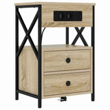 Bedside Cabinet Sonoma Oak 40 x 31 x 60 cm Engineered Wood 859462