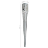 ZNTS Ground Spikes 12 pcs Silver 8x8x76 cm Galvanised Steel 145409