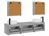 Bathroom Cabinet Set 5 pcs Grey Sonoma Engineered Wood 3406636