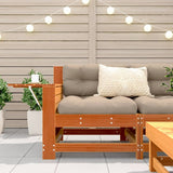 Garden Sofa Wax brown Solid pine wood Single Modular 844880