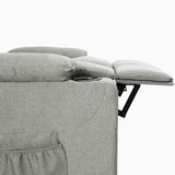 Recliner Chair Light Grey Fabric 339082