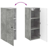 Wall-Mounted Cabinet Concrete Grey 33 x 34.5 x 90 cm 899098