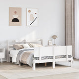 Bed Frame with Headboard without Mattress White 150x200 cm 3306830