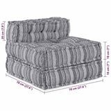 Modular Sofa Grey Print 70 x 70 x 56 cm Fabric 4019050