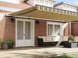 Retractable Awning Green and yellow 500 x 350 cm 3331577