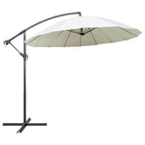 Parasol Sand white Aluminium, Polyester 3 m diameter 47220