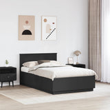Bed Frame with Headboard Black 120 x 200 cm Engineered Wood 3408188