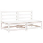 Garden Middle Sofas 2 pcs White Solid Wood Pine 805681