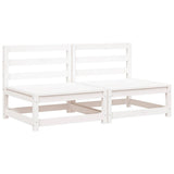 Garden Middle Sofas 2 pcs White Solid Wood Pine 805681
