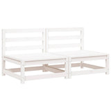 Garden Middle Sofas 2 pcs White Solid Wood Pine 805681