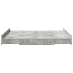 Storage Bed Frame Concrete grey 140 x 190 cm Engineered wood 3335312