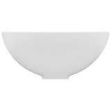 Luxury Bathroom Basin Round Matt White 32.5x14 cm Ceramic 146965