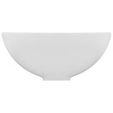 Luxury Bathroom Basin Round Matt White 32.5x14 cm Ceramic 146965