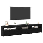 TV Cabinets 2 pcs Black oak 195 x 35 x 40 cm Engineered wood 3332494