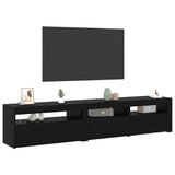 TV Cabinet 2 pcs Black Oak Engineered Wood 3332494