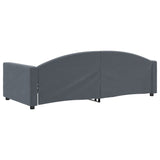 Day Bed without Mattress Dark Grey 90x190 cm Single Velvet 354153