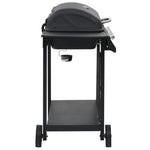 Gas BBQ Grill with 6 Cooking Zones Steel Black 44282
