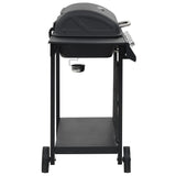 Gas BBQ Grill with 6 Cooking Zones Steel Black 44282