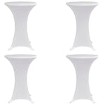 Standing Table Cover Ø80 cm White Stretch 4 pcs 279070