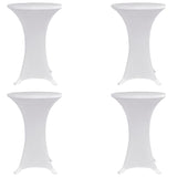 Standing Table Cover Ø80 cm White Stretch 4 pcs 279070