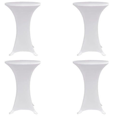 Standing Table Cover Ø80 cm White Stretch 4 pcs 279070