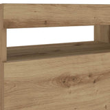 ZNTS Bedside Cabinet with LED Lights Artisan Oak 60x35x40 cm Engineered Wood 3329176