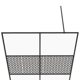 Walk-in Shower Wall with Clear ESG Glass 140x195 cm Black 151032