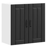 Kitchen Wall Cabinet Lucca Black Engineered Wood 853818