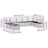 Sectional Sofa Set 9 pcs Natural 3375459