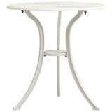 ZNTS Garden Table White 62x62x65 cm Cast Aluminium 315581