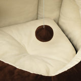 Cat Bed 50x50x45 cm Brown and Cream 171400