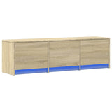 TV Cabinet with LED Sonoma 140 x 34 x 40 cm Engineered Wood 8006554