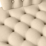 Slipper Chair Cream 56.5 x 70 x 110 cm Fabric 42020684